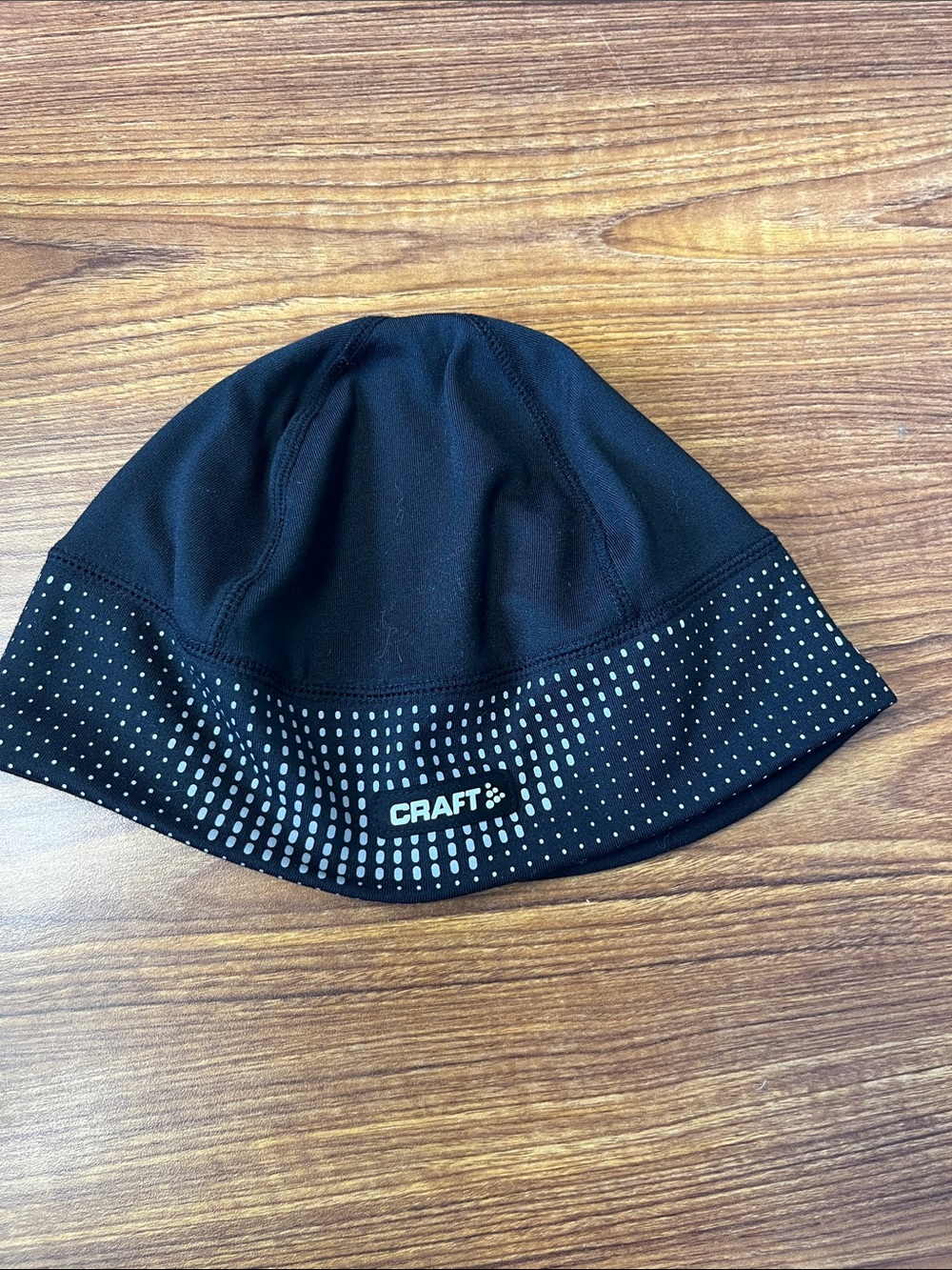 Craft Brilliant Black Reflective Dot Running Beanie-L/XL